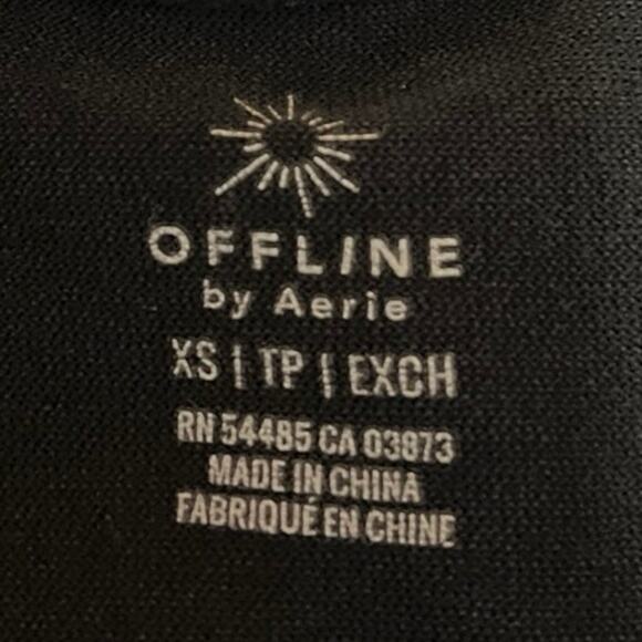 Offline by Aerie Women's Black Sleeveless Workout Muscle Tee Crop Tank Top XS - Picture 3 of 4